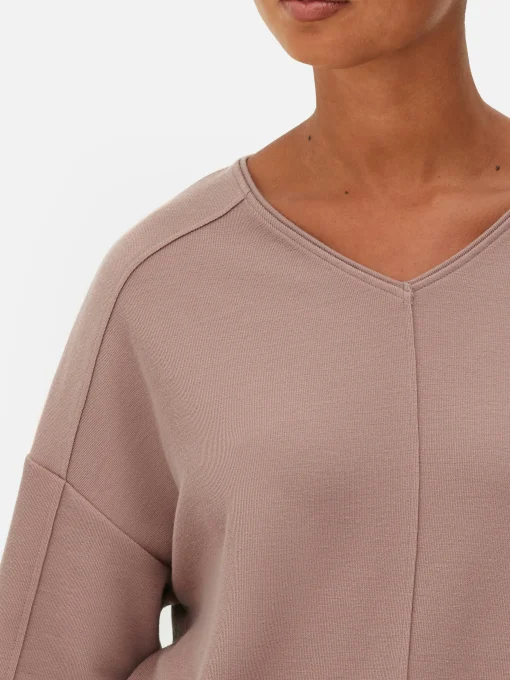 Seam Detail Long Sleeve Top