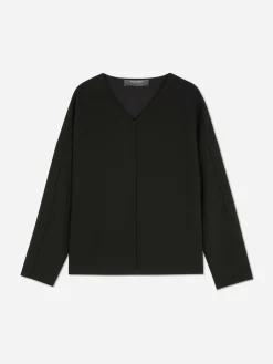 Seam Detail Long Sleeve Top