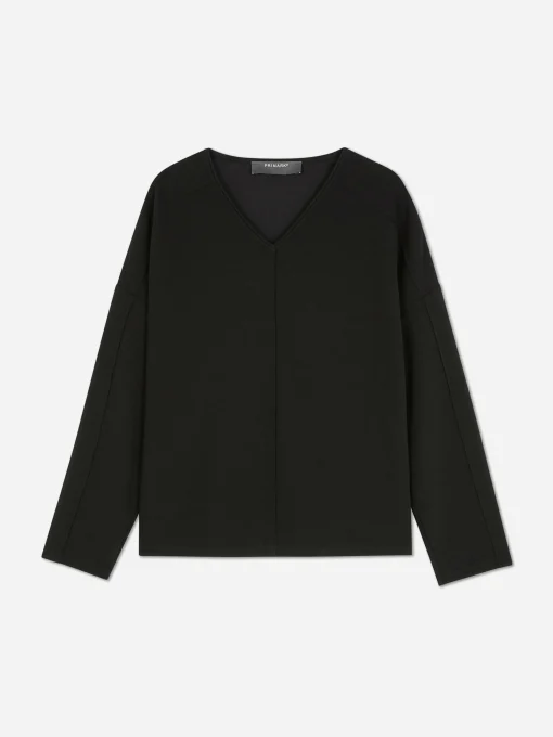 Seam Detail Long Sleeve Top