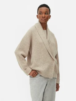 Shawl Button Wrap Cardigan