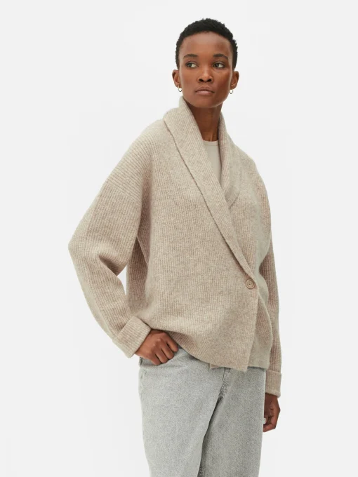 Shawl Button Wrap Cardigan