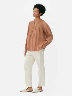 Shirred Smock Blouse