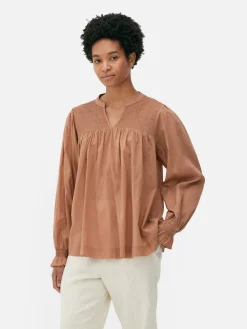 Shirred Smock Blouse