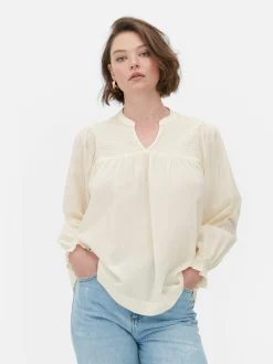 Shirred Smock Blouse