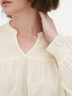 Shirred Smock Blouse
