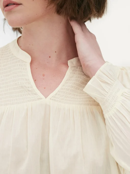 Shirred Smock Blouse