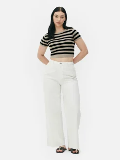 Short Sleeve Cropped Sweater