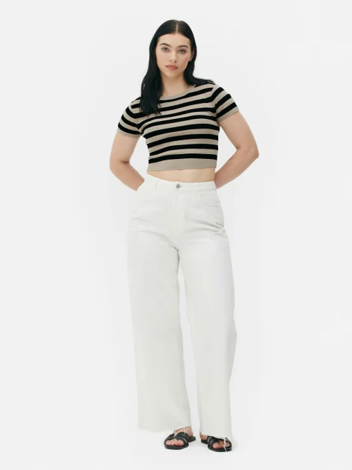 Short Sleeve Cropped Sweater