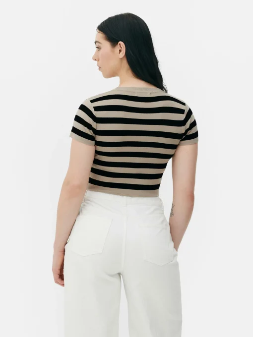 Short Sleeve Cropped Sweater