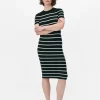 Short Sleeve Midi Sweater Dress