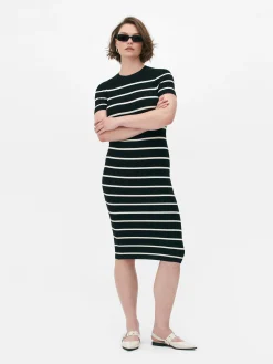 Short Sleeve Midi Sweater Dress