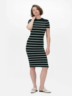 Short Sleeve Midi Sweater Dress