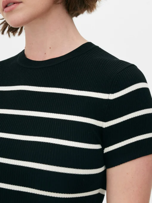 Short Sleeve Midi Sweater Dress