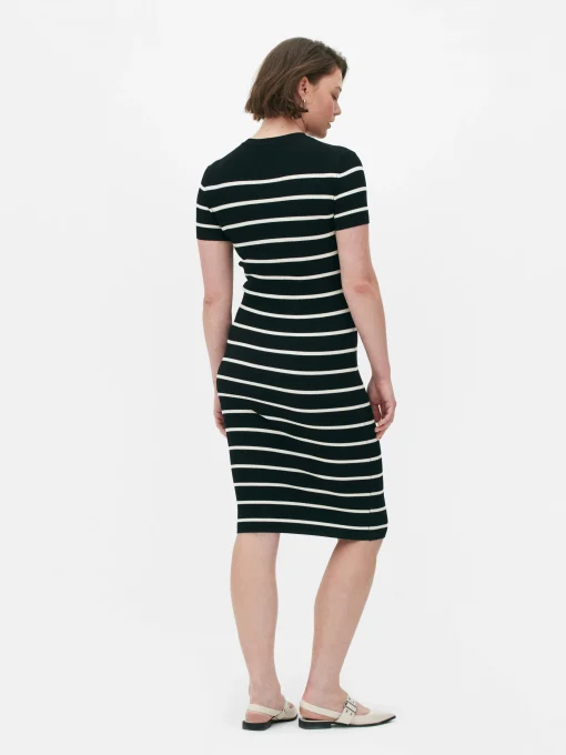 Short Sleeve Midi Sweater Dress