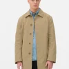 Single-Breasted Long Raincoat