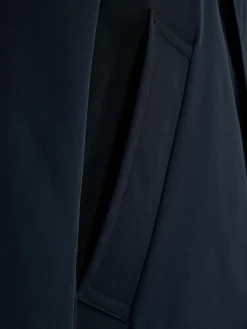 Single-Breasted Long Raincoat