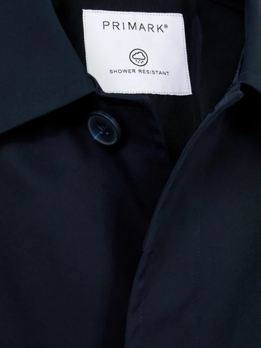 Single-Breasted Long Raincoat