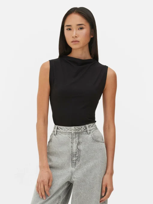 Sleeveless High Neck Bodysuit