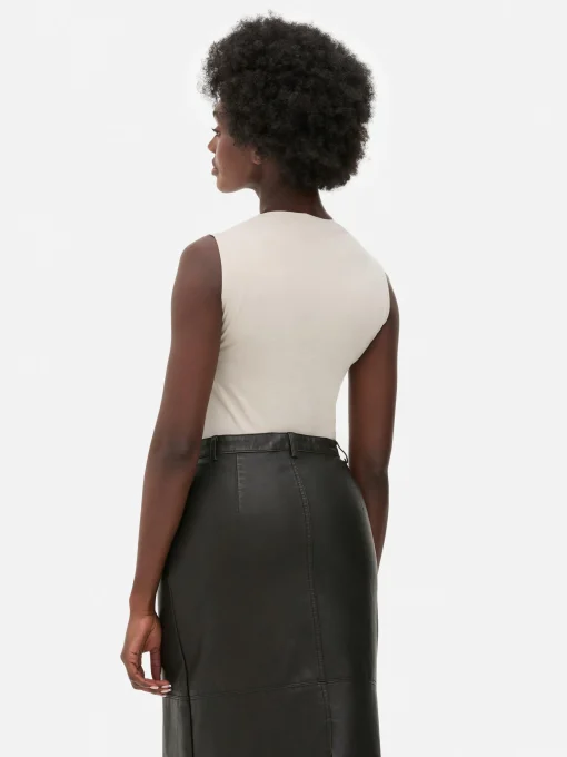 Sleeveless High Neck Bodysuit