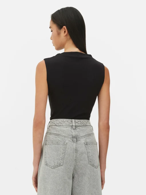 Sleeveless High Neck Bodysuit