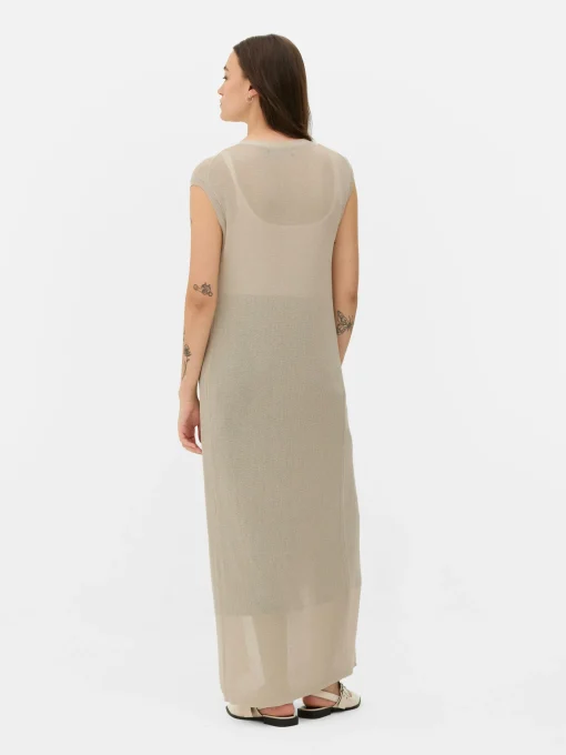 Sleeveless Long Cardigan