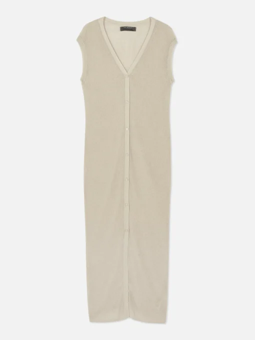 Sleeveless Long Cardigan