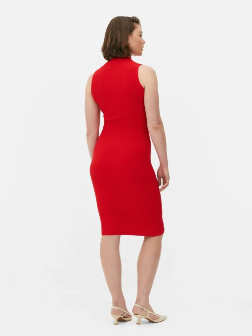 Sleeveless Midi Knit Dress