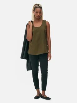 Sleeveless Scoop Neck Blouse
