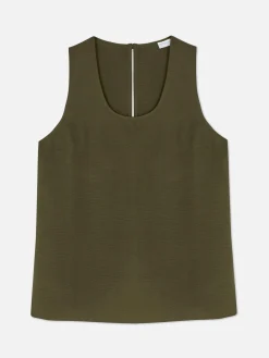Sleeveless Scoop Neck Blouse