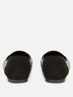 Square Toe Studded Slip-Ons