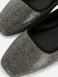 Square Toe Studded Slip-Ons
