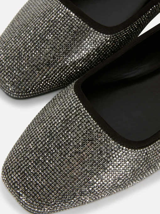 Square Toe Studded Slip-Ons