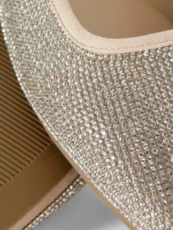 Square Toe Studded Slip-Ons