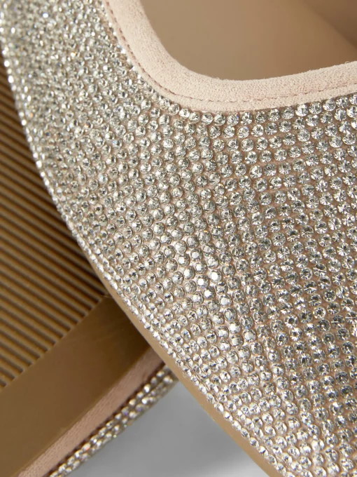 Square Toe Studded Slip-Ons