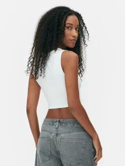 Stretch Cropped Racerback Tank