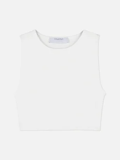 Stretch Cropped Racerback Tank