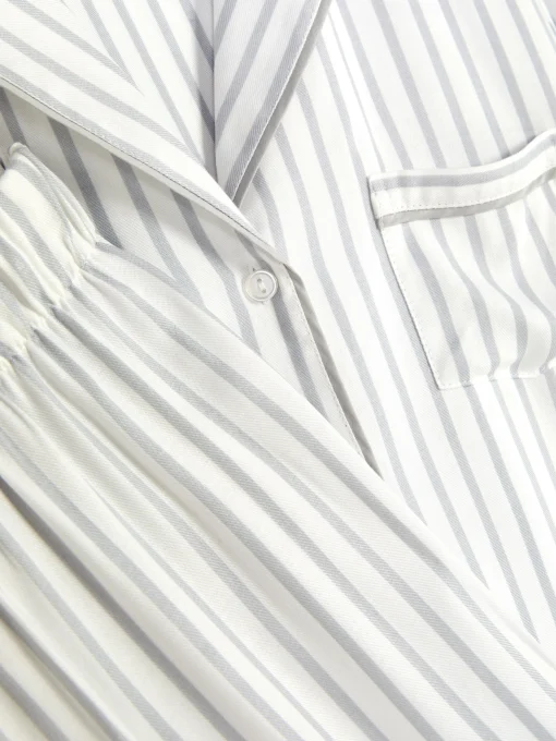 Striped Boyfriend Long Pajamas