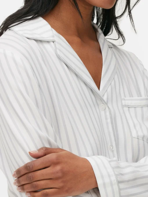Striped Boyfriend Long Pajamas