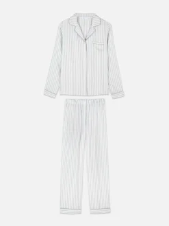 Striped Boyfriend Long Pajamas