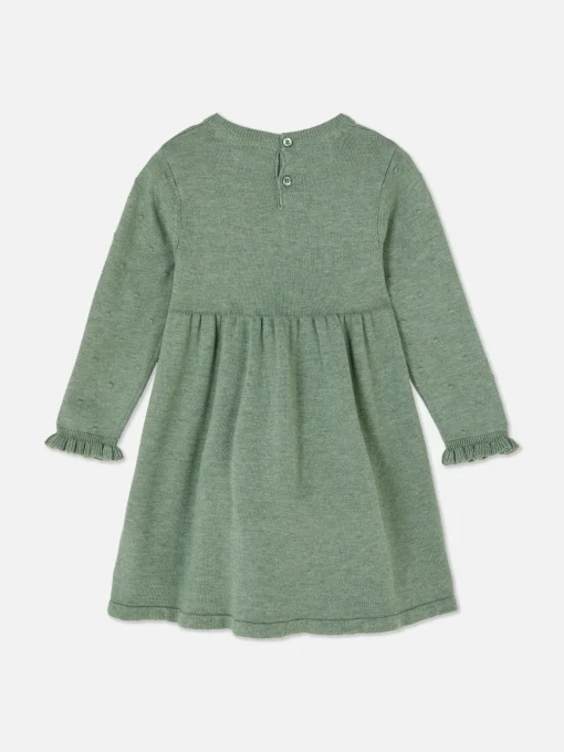 Swiss Dot Knit Dress And Tights Set
