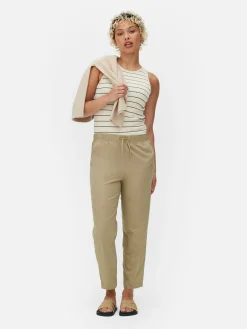 Tapered Poplin Joggers