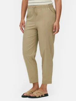 Tapered Poplin Joggers
