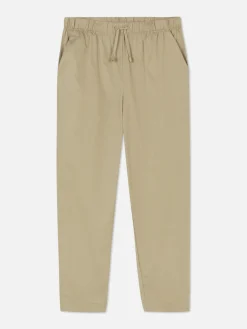 Tapered Poplin Joggers