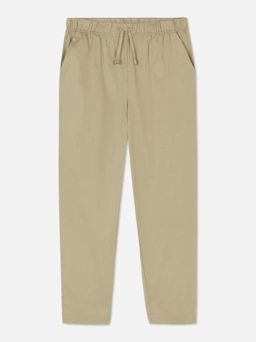 Tapered Poplin Joggers