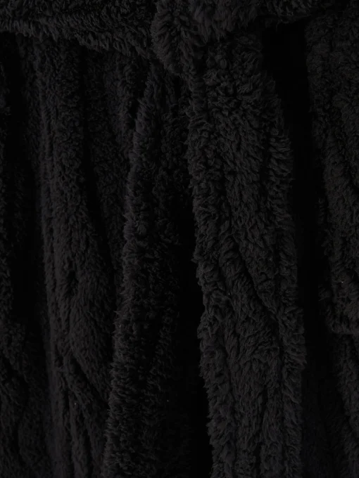 Textured Fleece Robe