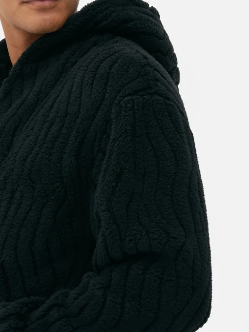 Textured Fleece Robe