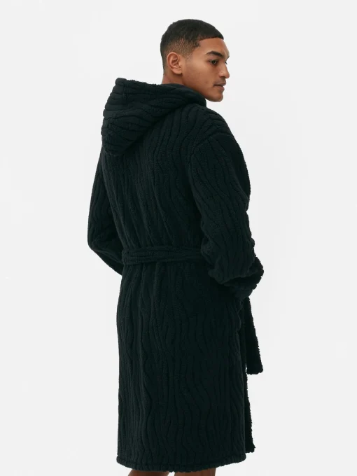Textured Fleece Robe