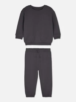 Textured Sweatshirt And Joggers Set