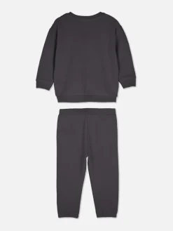 Textured Sweatshirt And Joggers Set