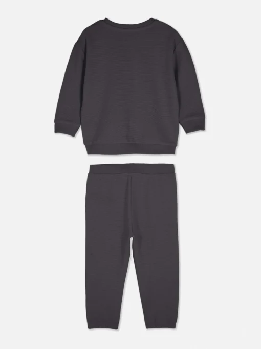 Textured Sweatshirt And Joggers Set